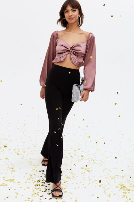 Twilight Crush Satin Crop